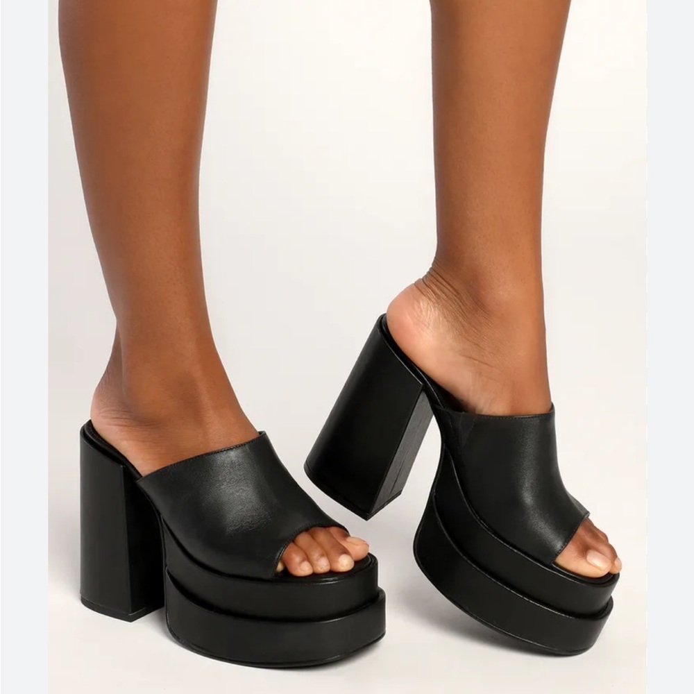 Y2K Steve Madden Chunky Platform Sandal Mule Heel